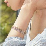 Elegant Rose Gold Diamond XO Bracelet for Women