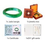 Green Burmese Jade Bangle Bracelet for Women