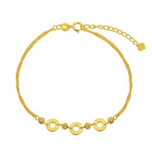 18K Gold Love Circle Bracelet for Her