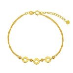 18K Gold Love Circle Bracelet for Her