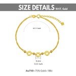 18K Gold Love Circle Bracelet for Her