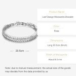 Colorful Moissanite Gold Interlace Bracelet for Women