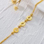 18K Gold Love Circle Bracelet for Her