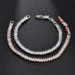 Colorful Moissanite Gold Interlace Bracelet for Women