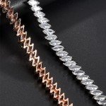 Colorful Moissanite Gold Interlace Bracelet for Women