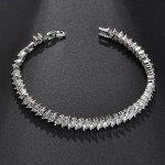 Colorful Moissanite Gold Interlace Bracelet for Women