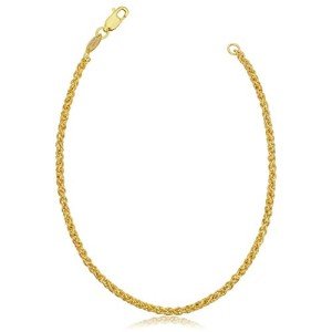 14k Gold Filled Wheat Chain Bracelet for Women
