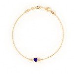 14K Gold Mini Heart Bracelet for Women