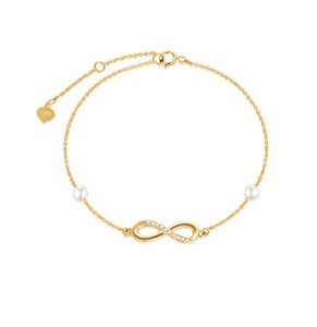 14k Gold Diamond Infinity Anklet for Women