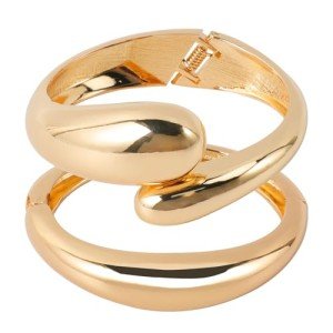 Chunky Gold Bangle Bracelets Set for Women