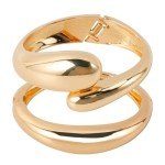 Chunky Gold Bangle Bracelets Set for Women