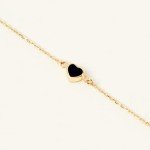 14K Gold Mini Heart Bracelet for Women