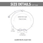 14k Gold Diamond Infinity Bracelet for Her