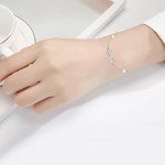 14k Gold Diamond Infinity Bracelet for Her