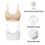 Comfy Padded Bralette 3-Pack: Black, Beige, White