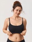 MOMANDA Women's Seamless Nursing Sports Bra - Black