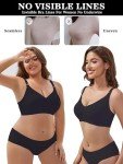 Floral V Neck Wireless Bralette for Women