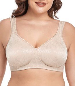 Wirarpa Plus Size Wirefree Bralette in Beige