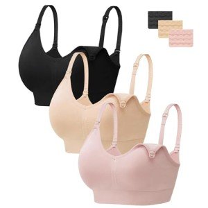 Comfortable Nursing Bras for Moms - 3 Pack