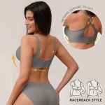 Wireless Comfort Bra for Women - No Underwire V Neck