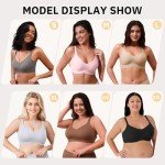 Wireless Comfort Bra for Women - No Underwire V Neck