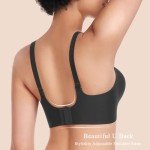 Floral Wireless V Neck Bralette for Women - Black