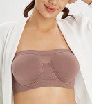 Lemorosy Women's Seamless Strapless Underwire Bralette