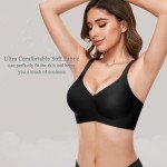 Ultra Soft Wireless Bra for Women - Black L