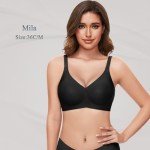 Ultra Soft Wireless Bra for Women - Black L