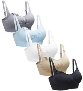 5-Pack Wire-Free Maternity Nursing Bras