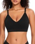 Comfortable V-Neck Wireless Bras for Women, 3-Pack