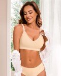 Comfortable V-Neck Wireless Bras for Women, 3-Pack