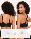 Comfortable V-Neck Wireless Bras for Women, 3-Pack