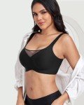 Gailife Women's Soft Wireless V Neck Bra - Black