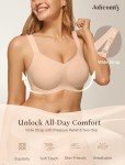 JoliComfy Women's Wireless Push Up Bra with Extender