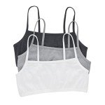 Hanes 3-Pack Cotton Bralettes in Moon Sky Set