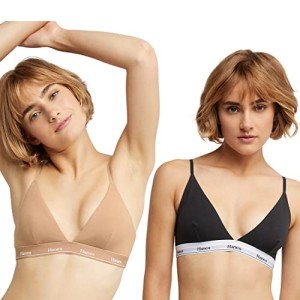 Hanes Women's Stretch Cotton Crop Bralette 2-Pack
