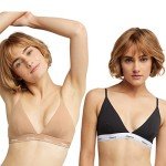Hanes Women's Stretch Cotton Crop Bralette 2-Pack