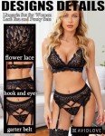 Avidlove Plus Size Floral Lace Lingerie Set