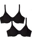 Fruit of the Loom Women's Black Underwire Bra, 42D