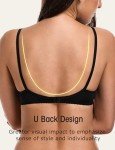 WingsLove Women's Lace Unlined Demi Bra - Black