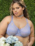 Retro Lace & Mesh Full Coverage Underwire Bra