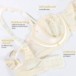 DotVol Women's Plus Size Lace Balconette Bra