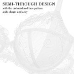 WingsLove Women's Lace Balconette Bra in White