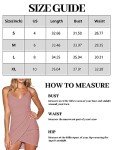 ZAFUL Women's Glitter Bodycon Wrap Dress V Neck Spaghetti Strap Sexy Mini Club Party Dresses, Blue, Small