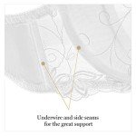 WingsLove Women's Lace Balconette Bra in White