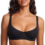 DOBREVA Plus Size Black Underwire Balconette Bra