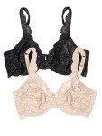 Smart & Sexy Lace Unlined Underwire Bra, Black