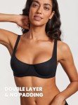 DOBREVA Plus Size Black Underwire Balconette Bra