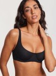 DOBREVA Plus Size Black Underwire Balconette Bra